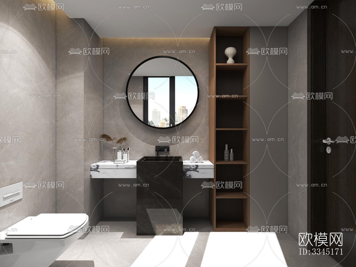 现代卫生间效果图下载（渲染图9）