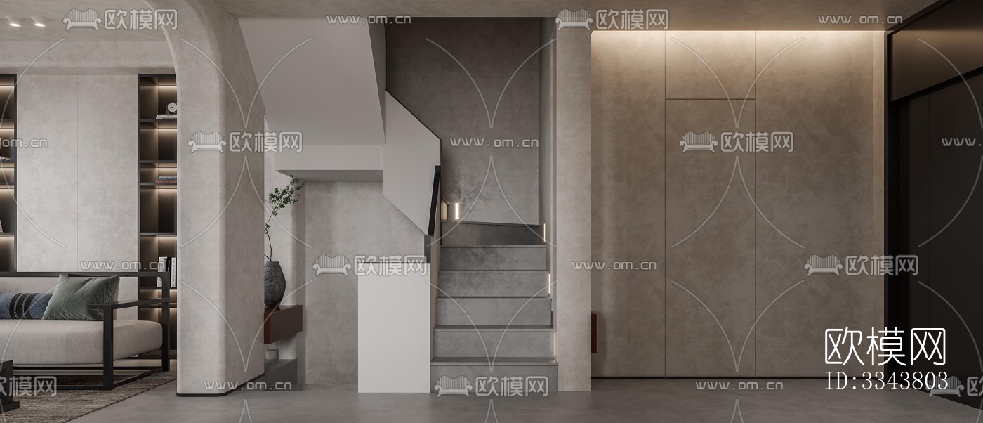 新中式别墅效果图下载（渲染图5）