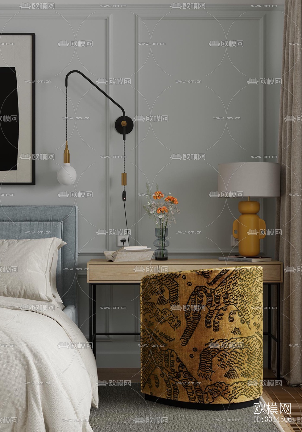 现代卧室效果图下载（渲染图6）