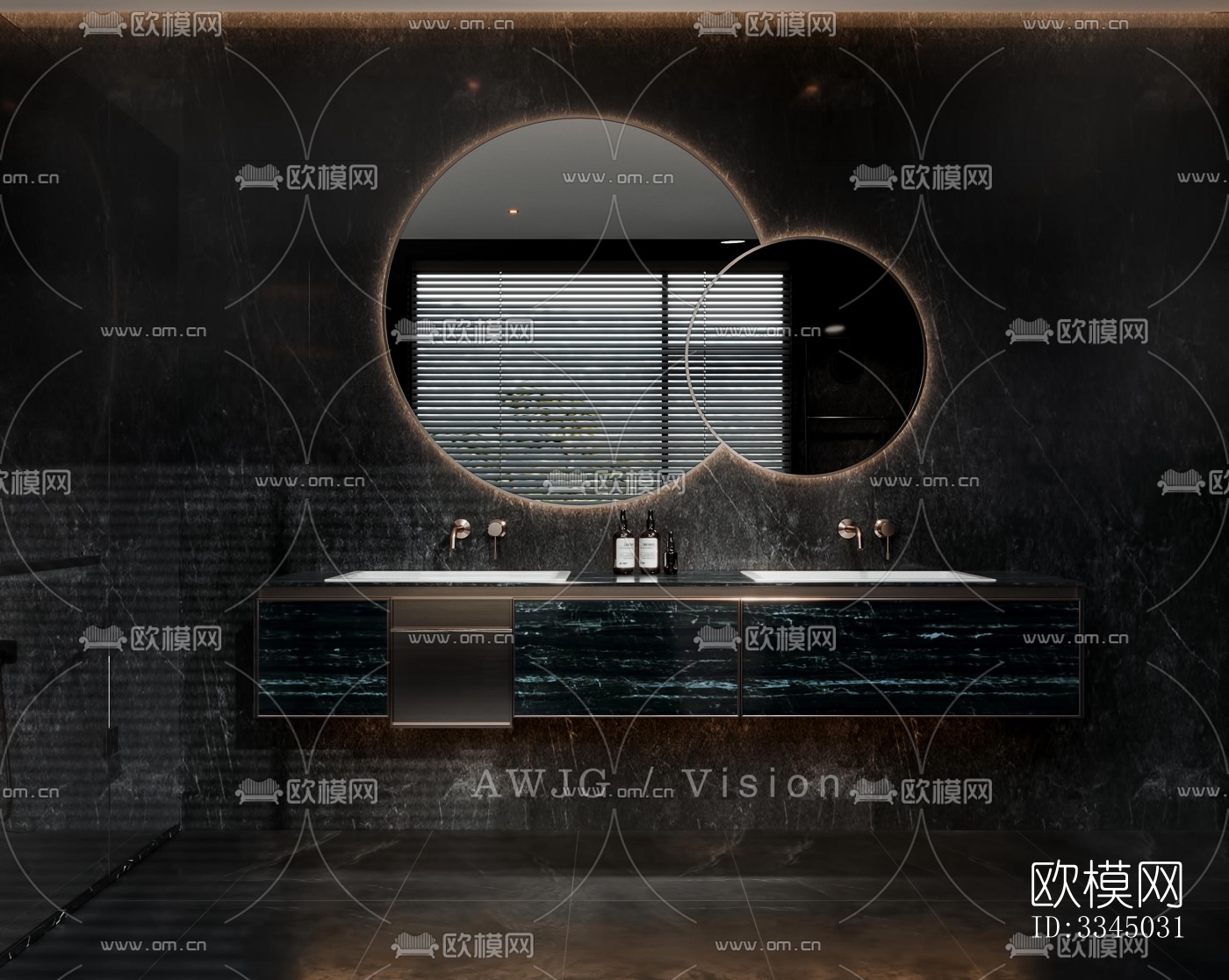 现代卫生间效果图下载（渲染图11）