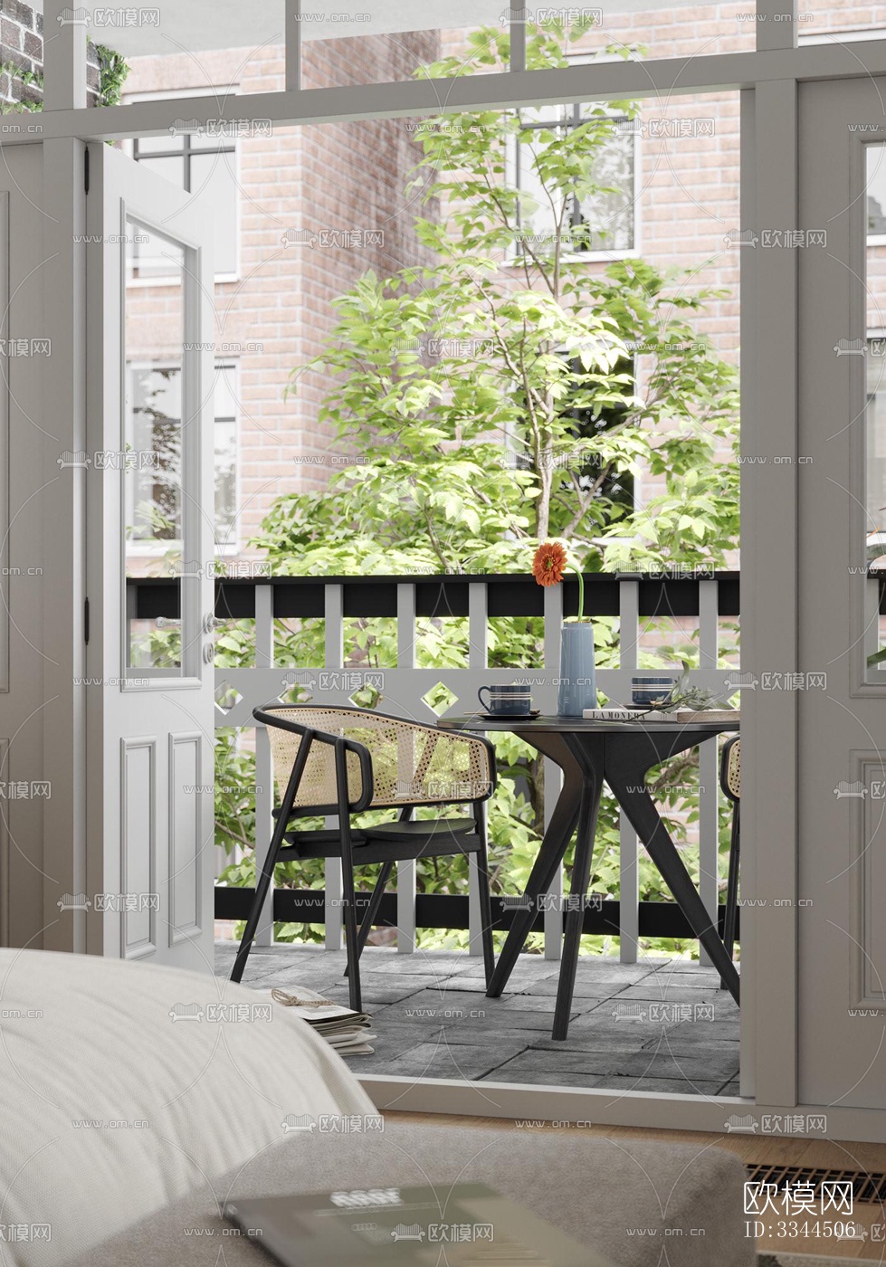 现代卧室效果图下载（渲染图1）