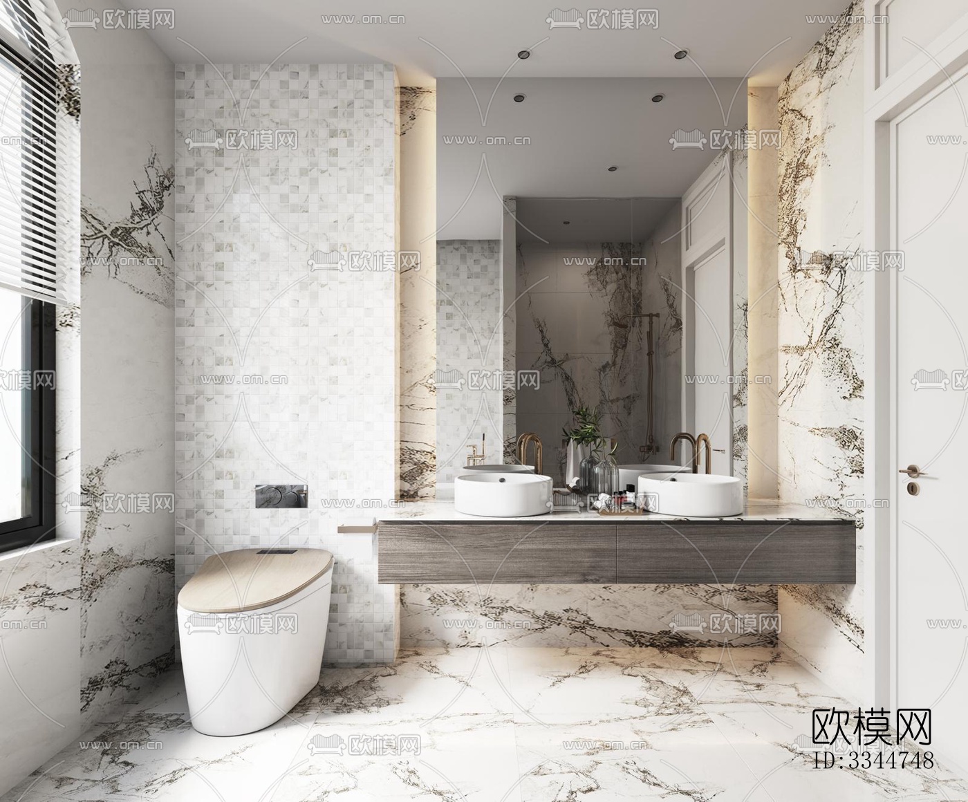 现代卧室效果图下载（渲染图3）