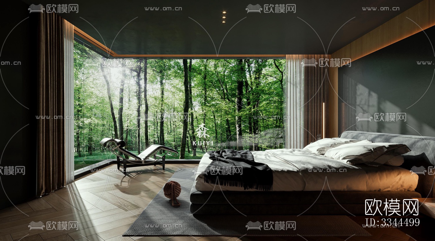 现代卧室效果图下载（渲染图10）