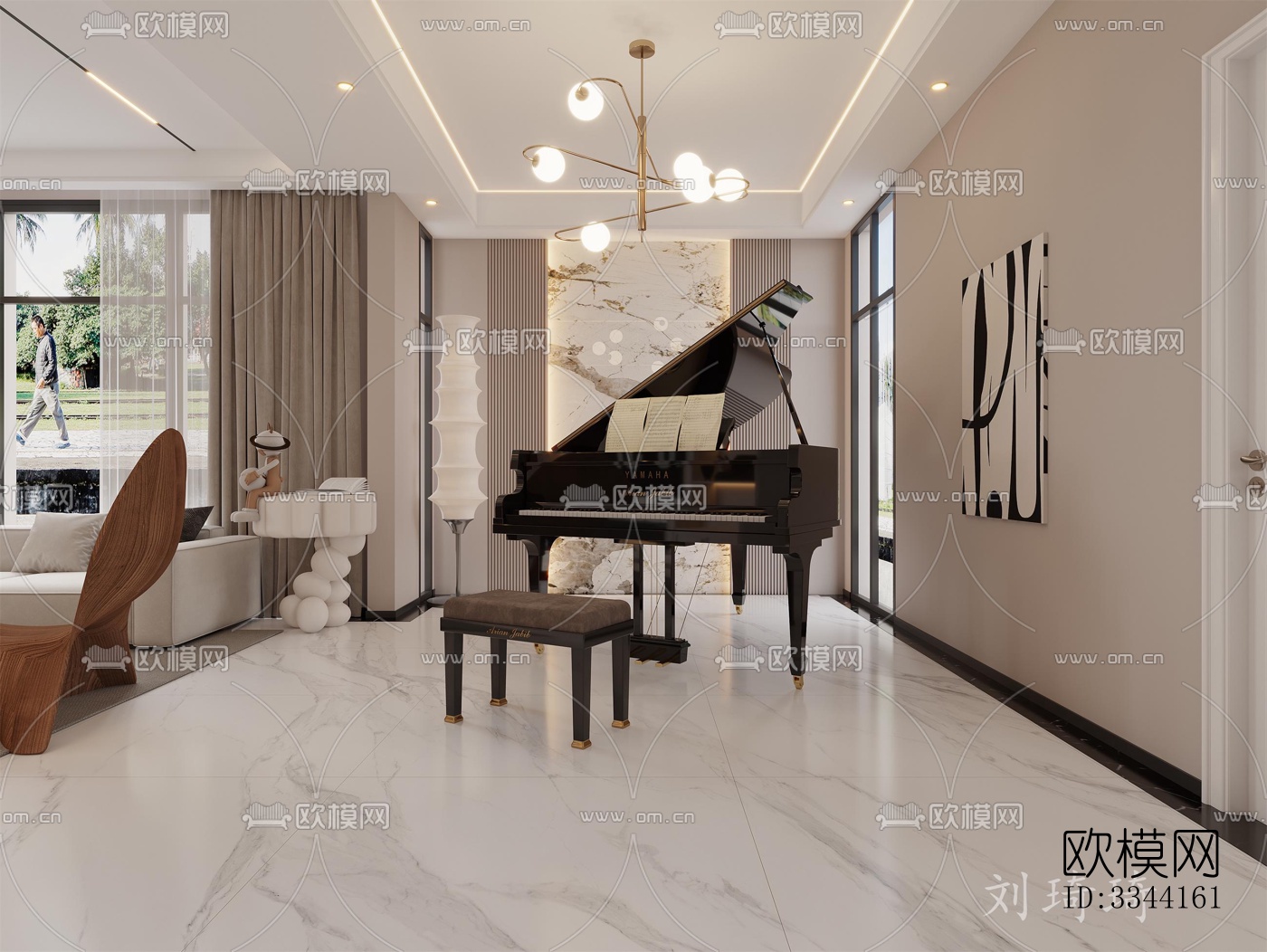 现代别墅效果图下载（渲染图4）