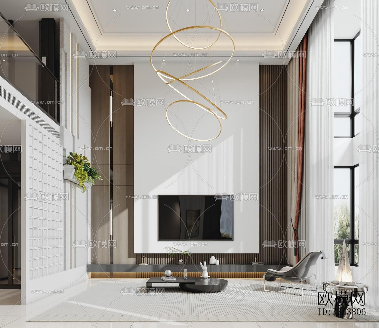 现代别墅效果图下载（渲染图3）