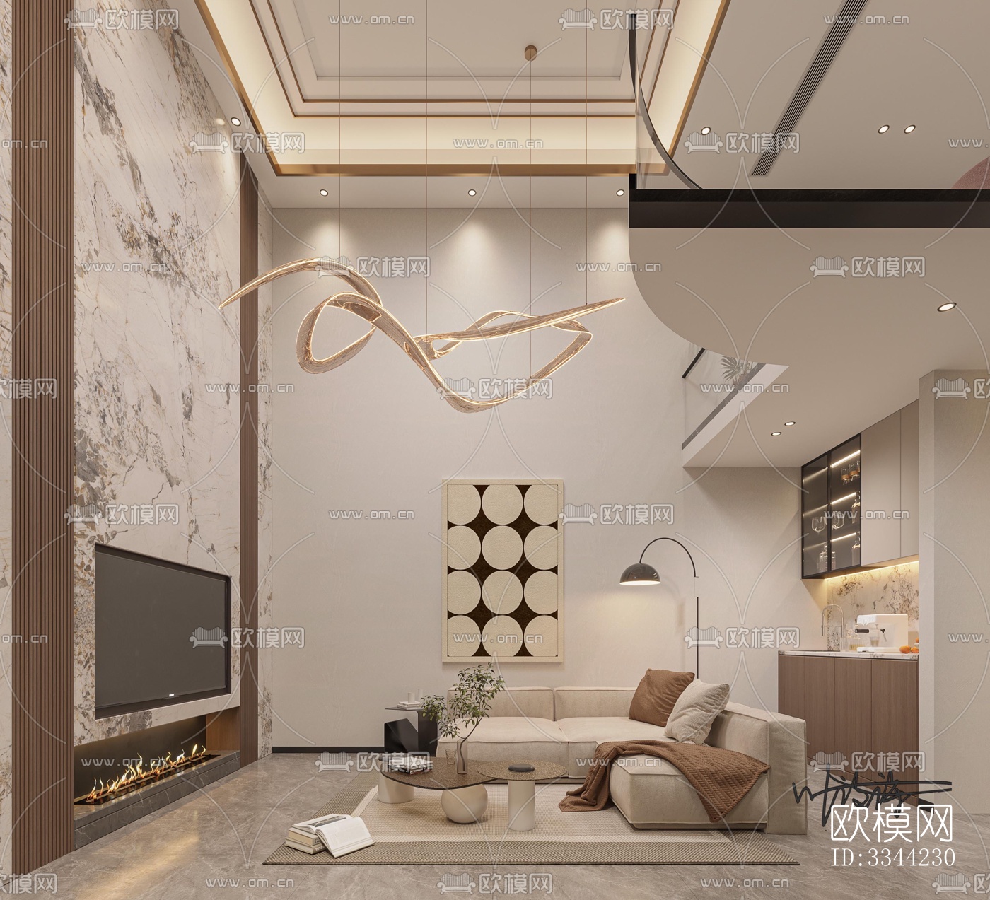 现代别墅效果图下载（渲染图2）