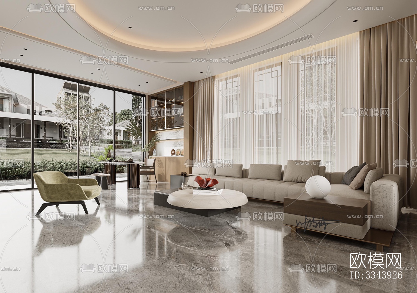 现代别墅效果图下载（渲染图5）