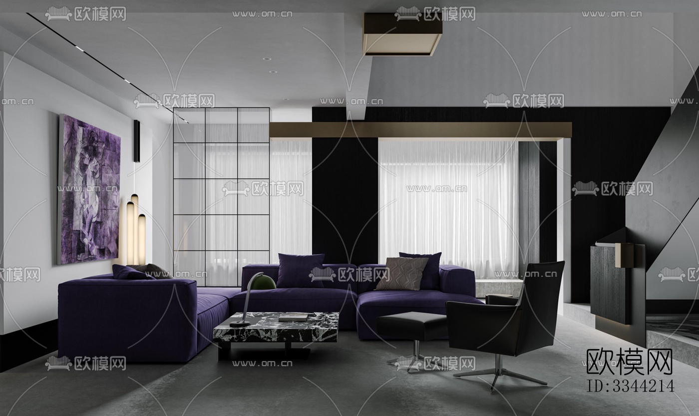 现代别墅效果图下载（渲染图2）