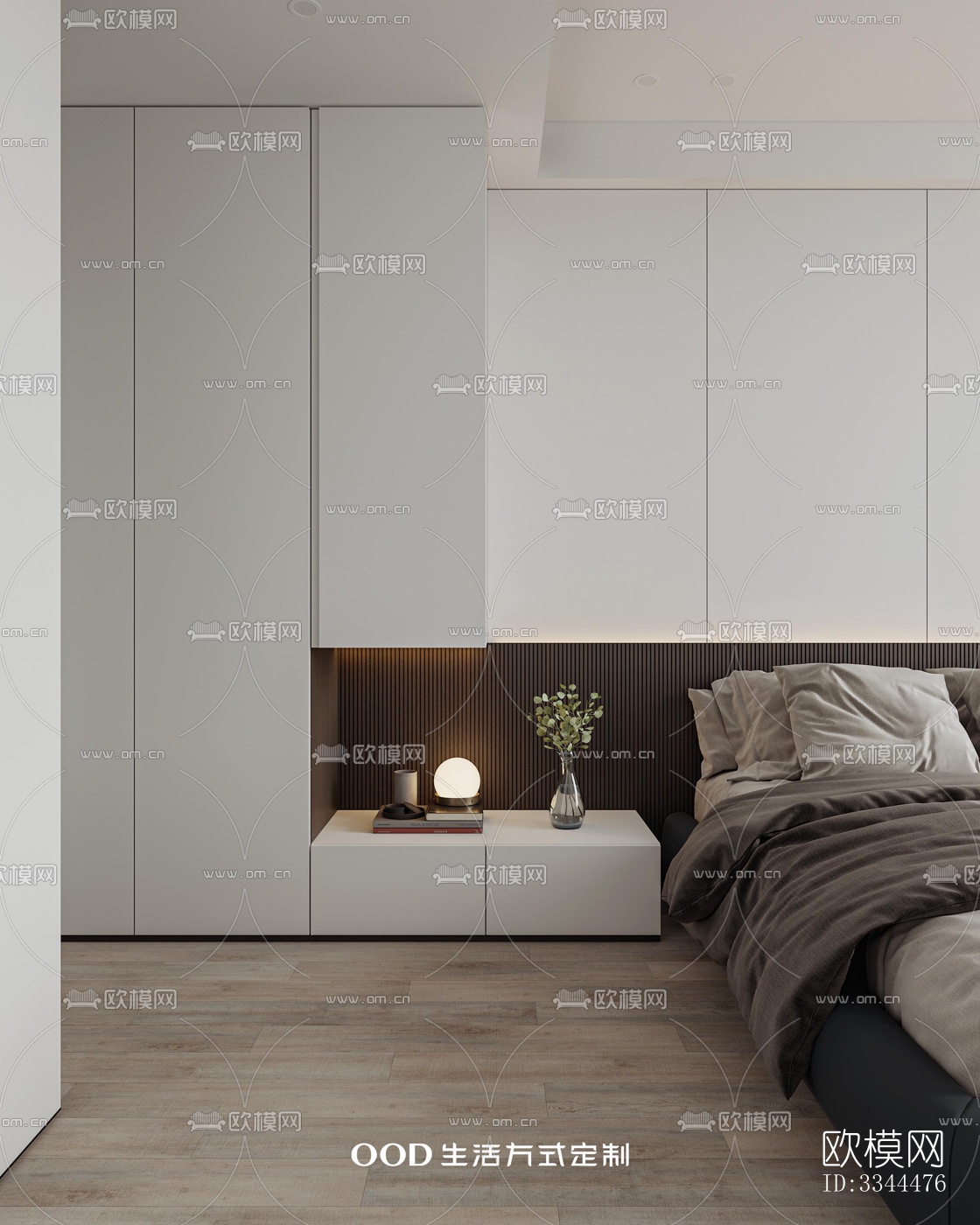 现代卧室效果图下载（渲染图3）