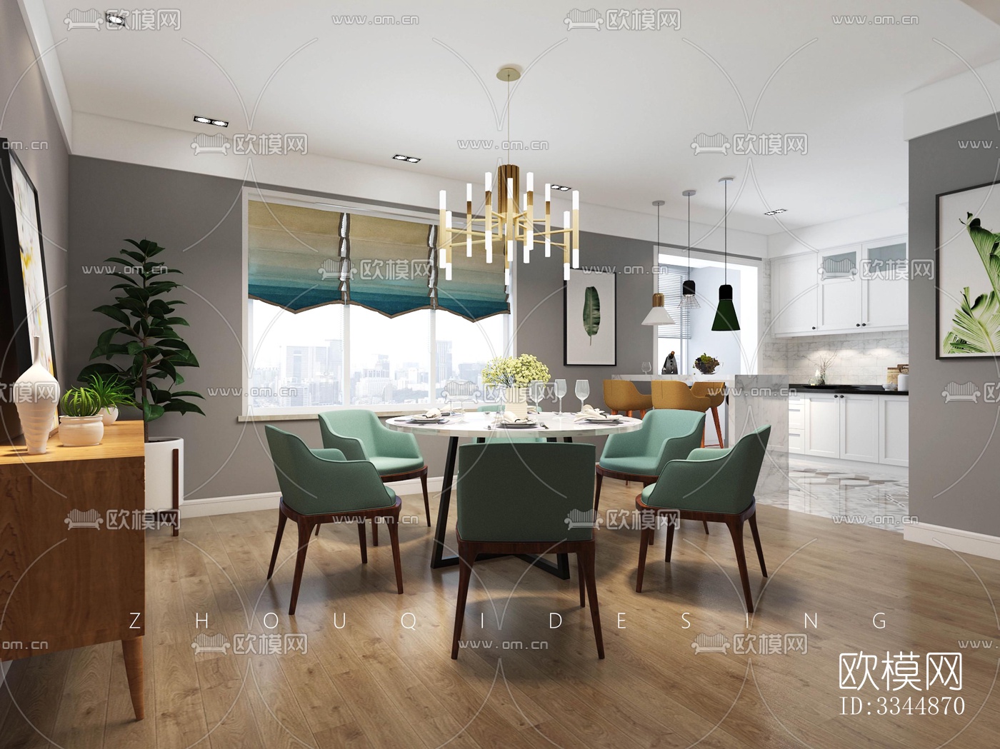 现代卧室效果图下载（渲染图2）