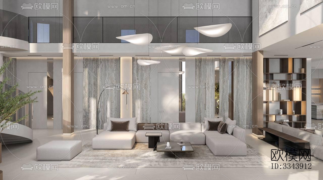 现代别墅效果图下载（渲染图2）