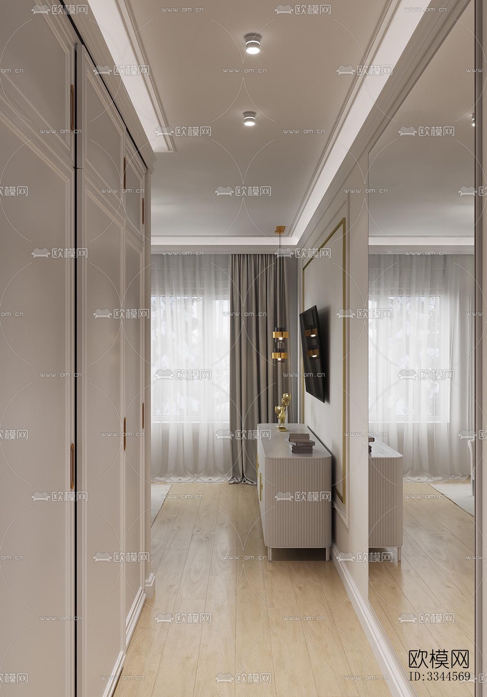 现代卧室效果图下载（渲染图8）