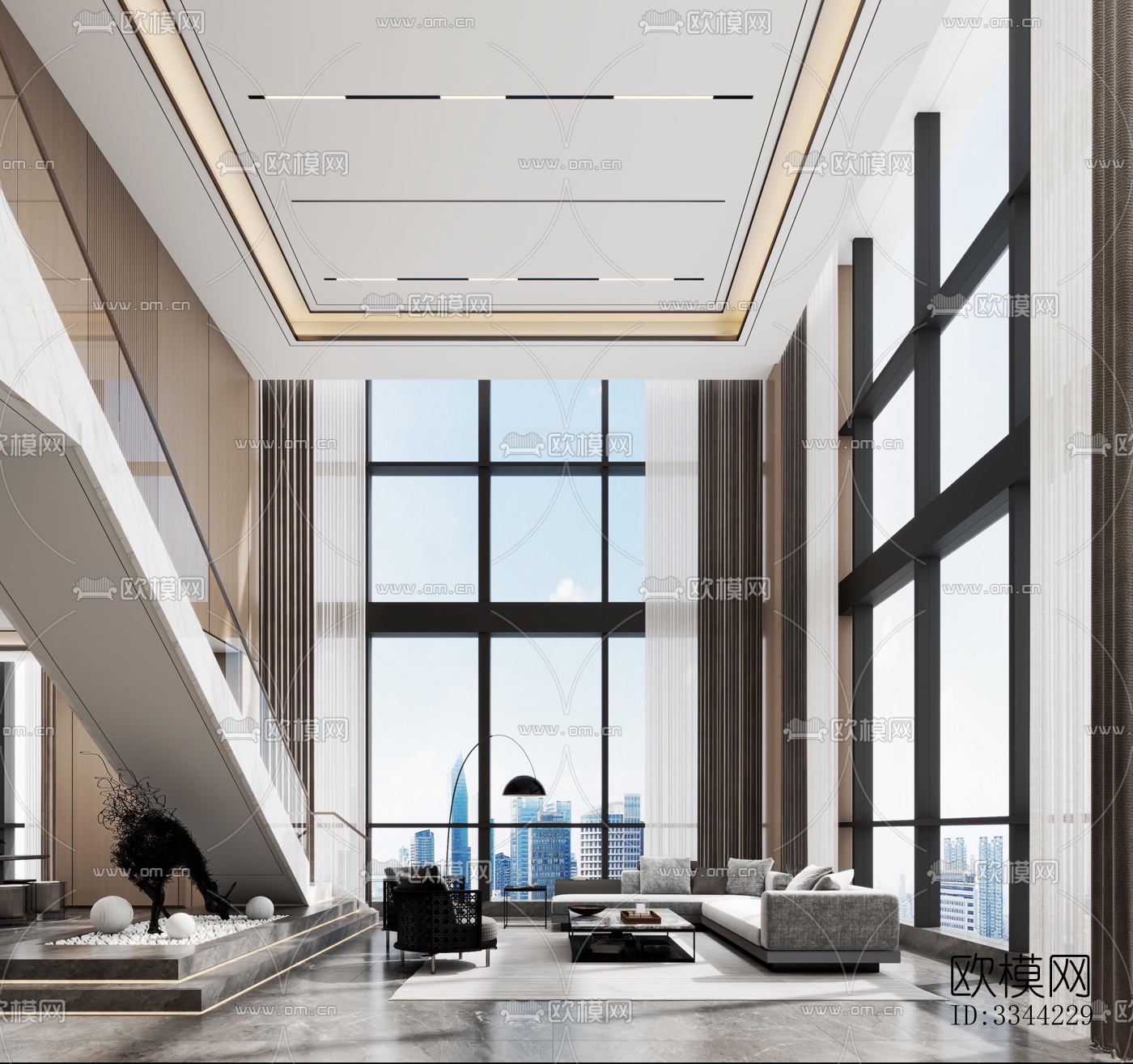 现代别墅效果图下载（渲染图2）