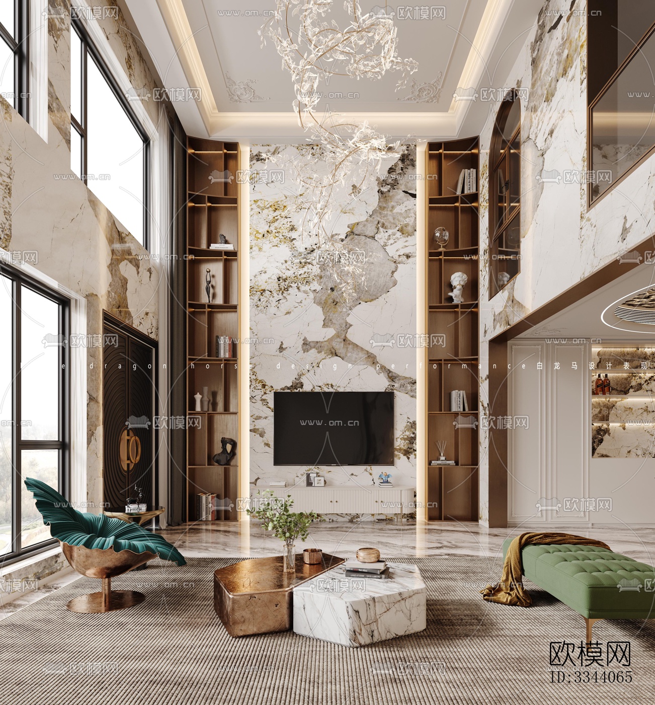 现代别墅效果图下载（渲染图3）