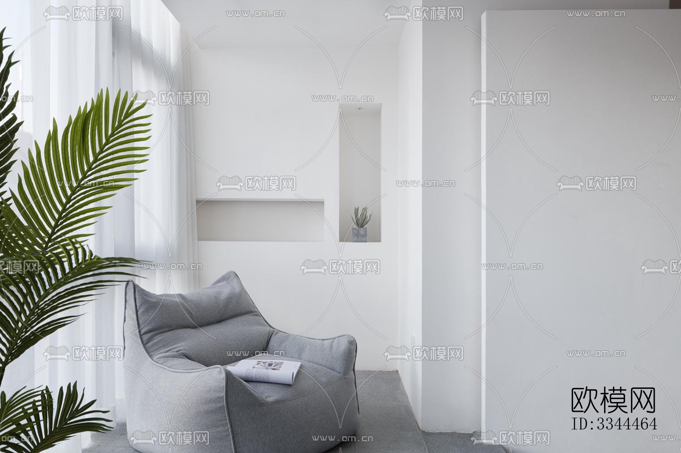 现代卧室效果图下载（渲染图2）