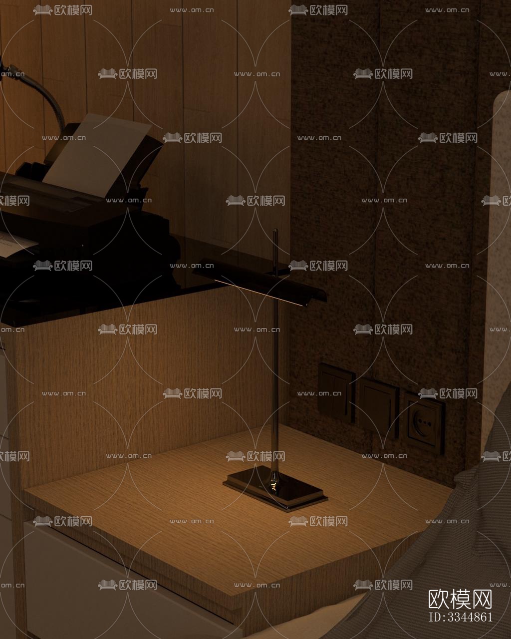 现代卧室效果图下载（渲染图7）