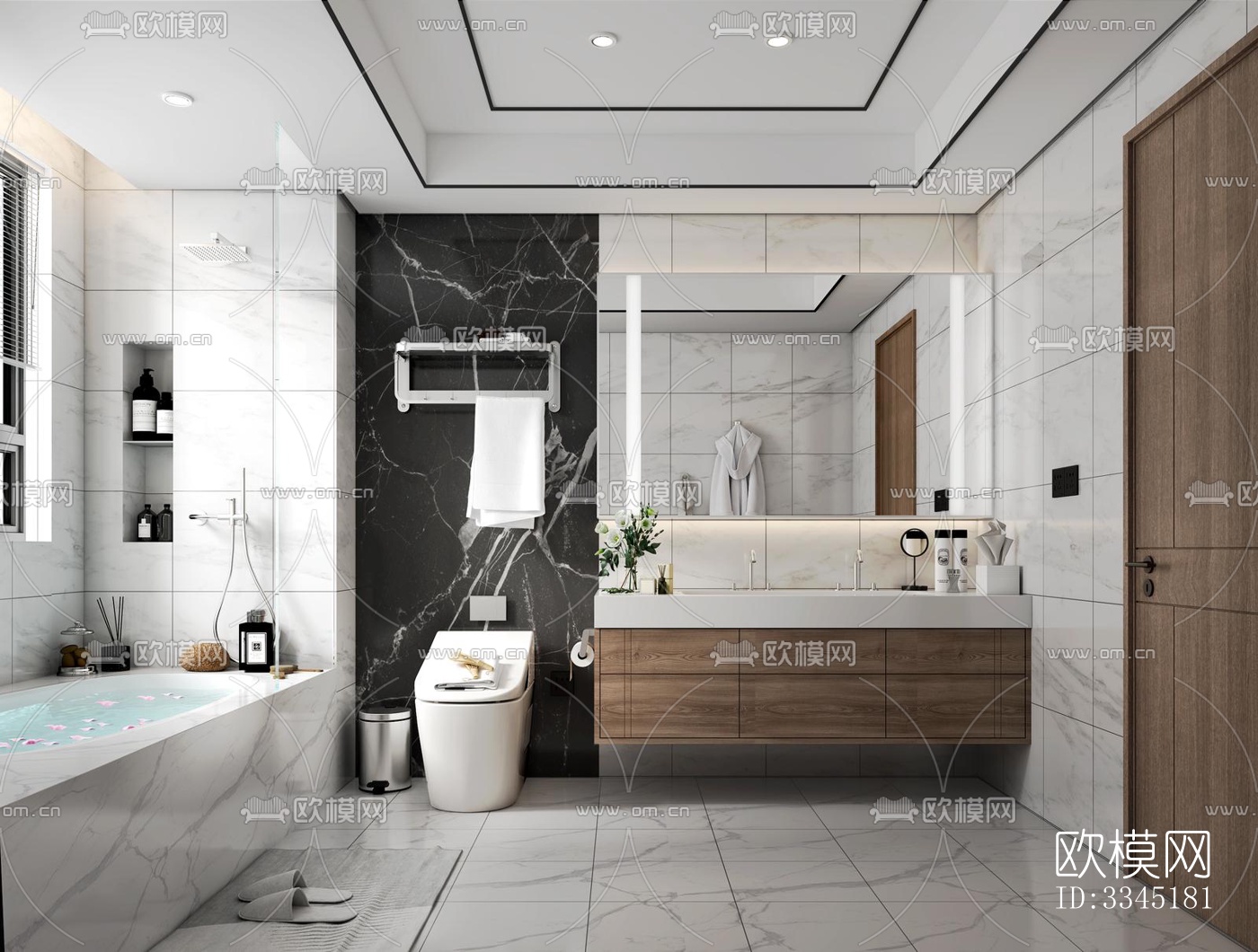 现代卫生间效果图下载（渲染图9）