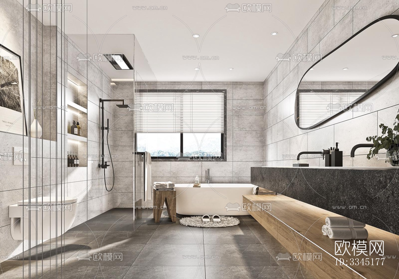 现代卫生间效果图下载（渲染图11）
