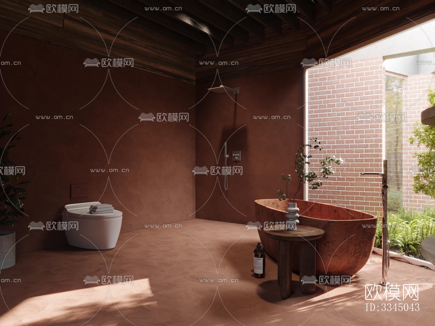 现代卫生间效果图下载（渲染图2）