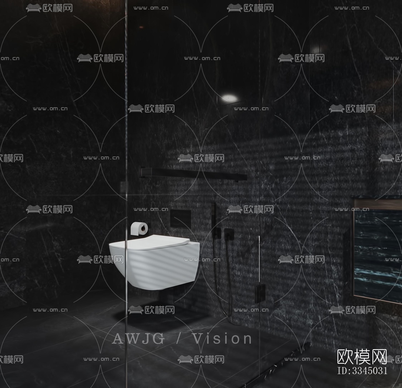 现代卫生间效果图下载（渲染图6）