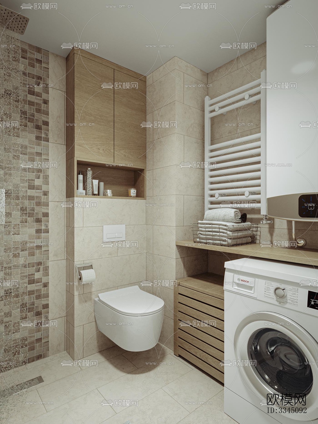 现代卫生间效果图下载（渲染图5）