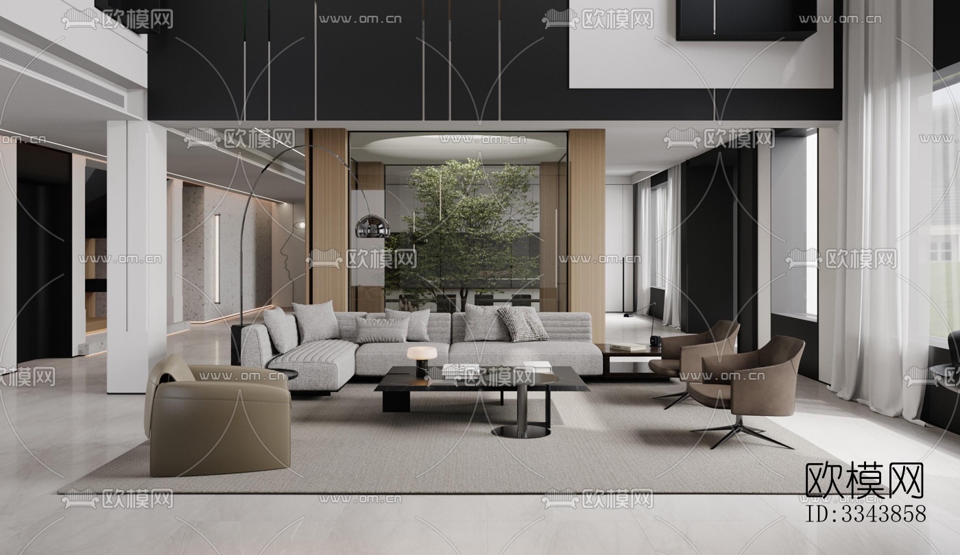 现代别墅效果图下载（渲染图5）