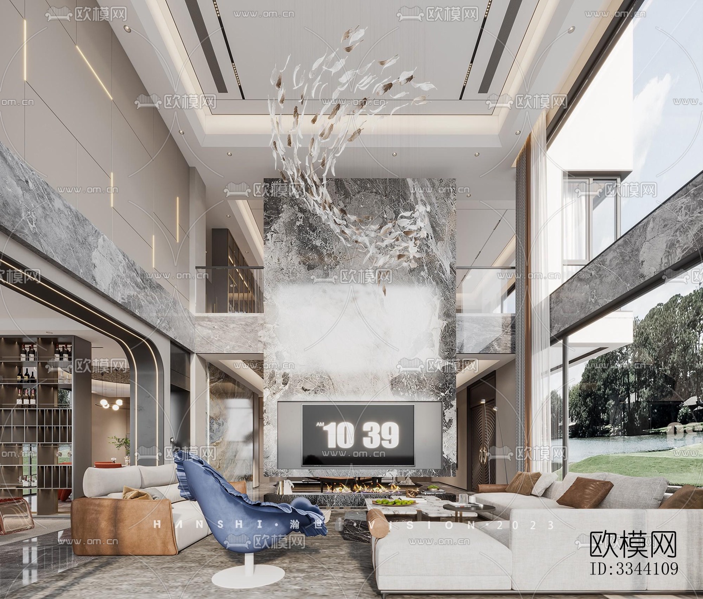 现代别墅效果图下载（渲染图1）