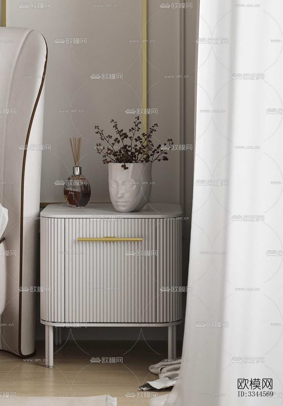 现代卧室效果图下载（渲染图11）