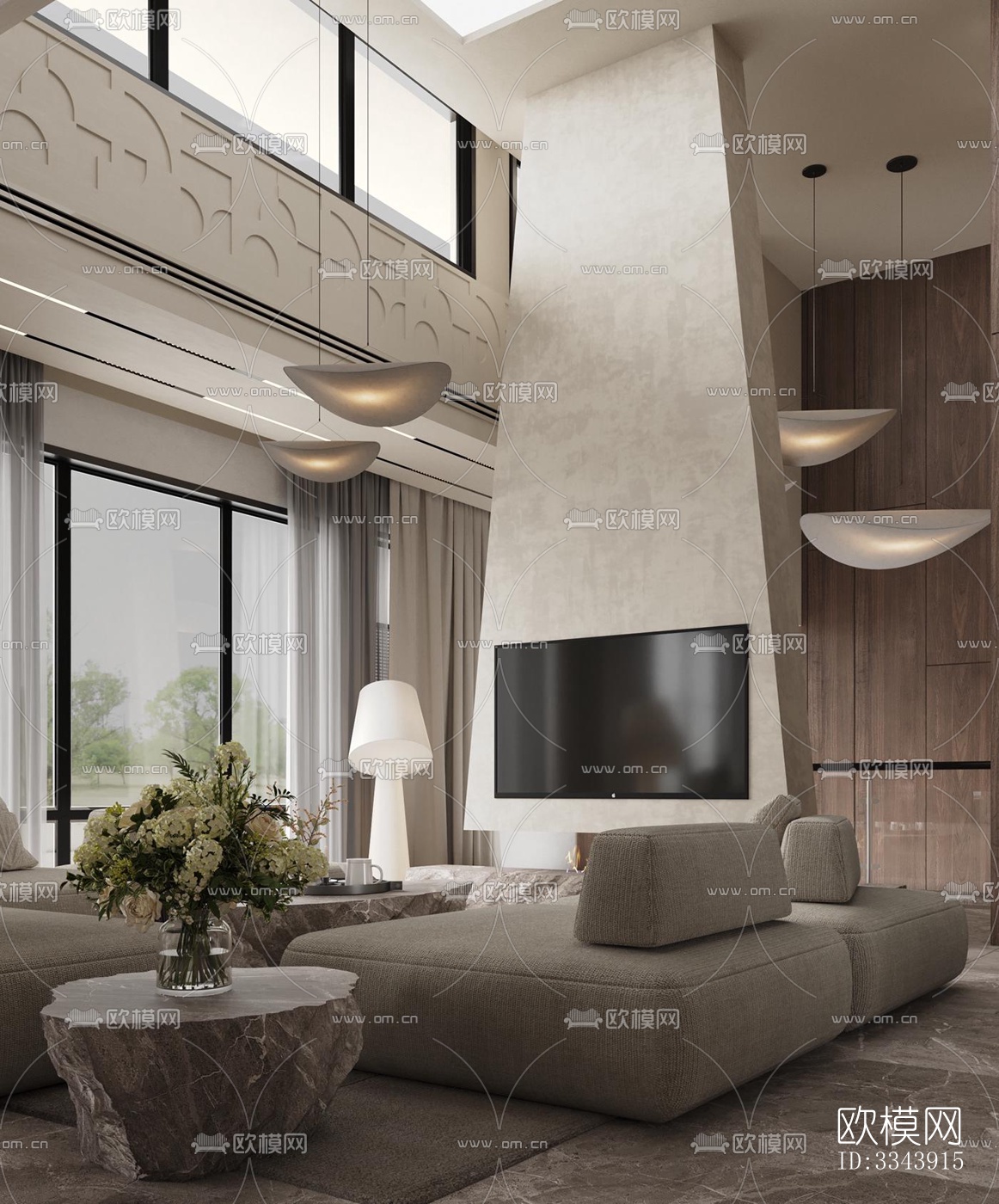 现代别墅效果图下载（渲染图10）