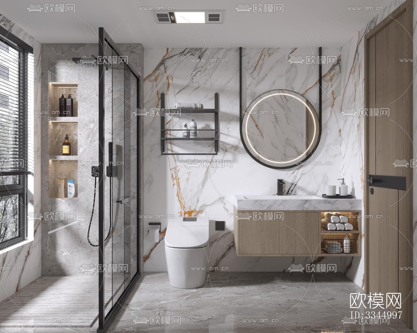 现代卫生间效果图下载（渲染图19）