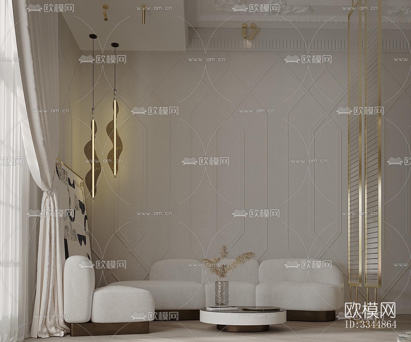 现代卧室效果图下载（渲染图7）