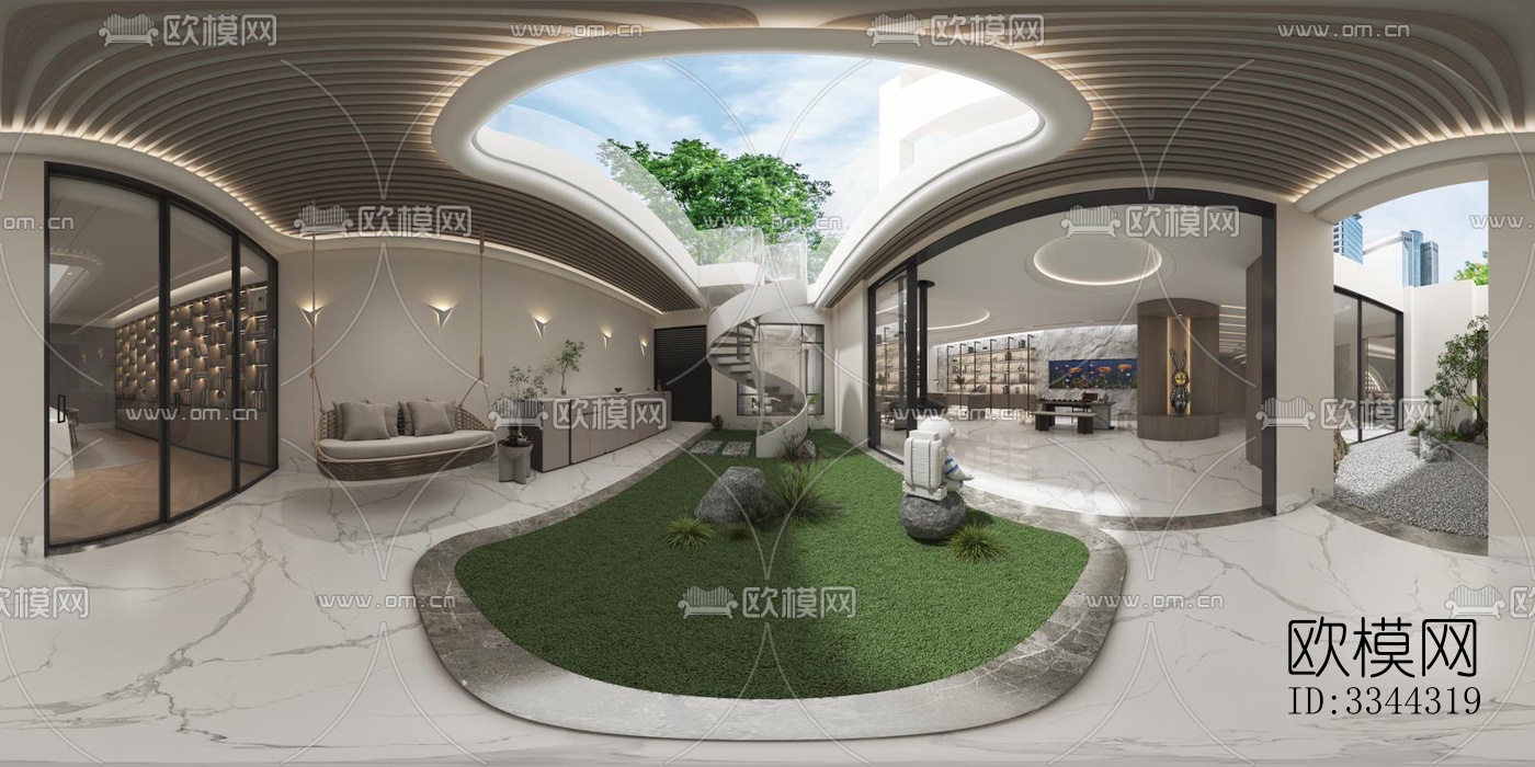 现代别墅效果图下载（渲染图12）