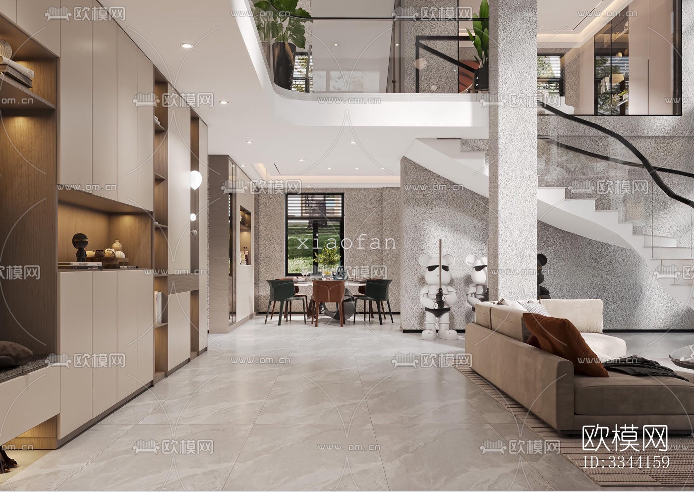 现代别墅效果图下载（渲染图1）