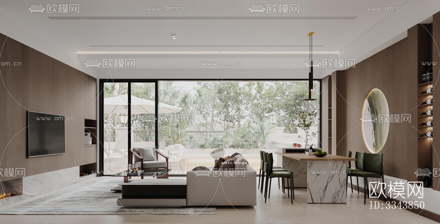 现代别墅效果图下载（渲染图1）