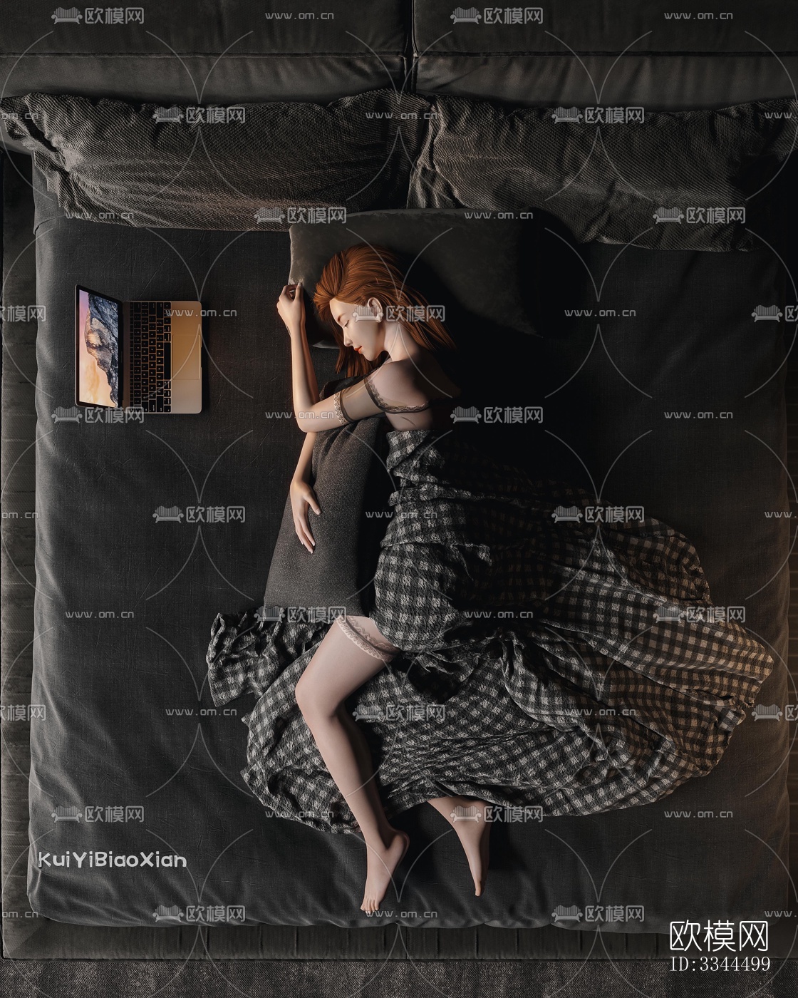 现代卧室效果图下载（渲染图7）