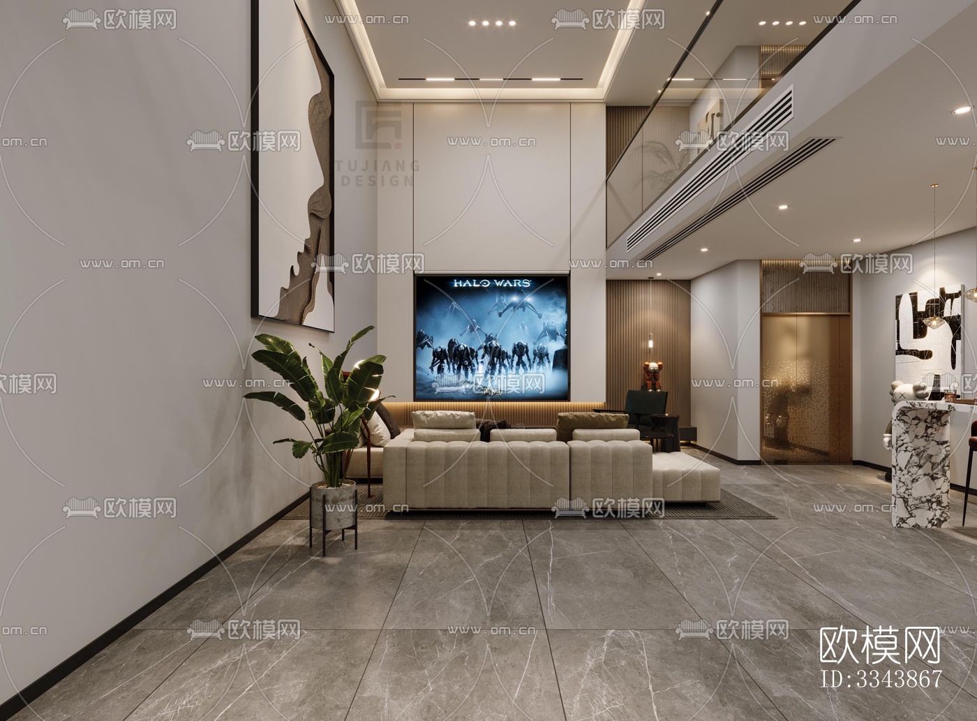 现代别墅效果图下载（渲染图2）