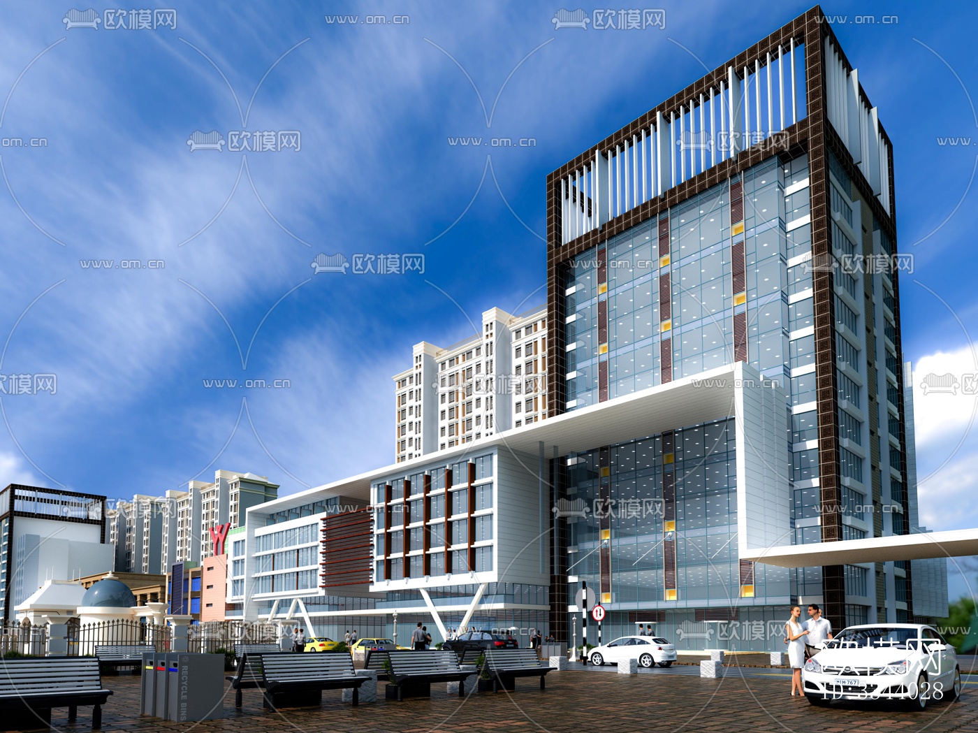 现代别墅效果图下载（渲染图1）