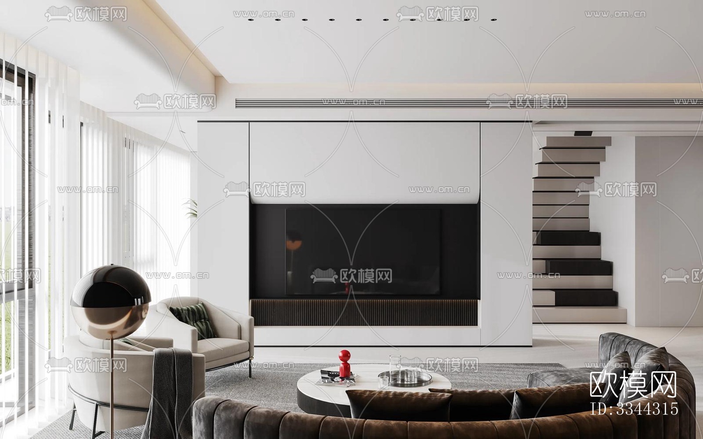 现代别墅效果图下载（渲染图4）