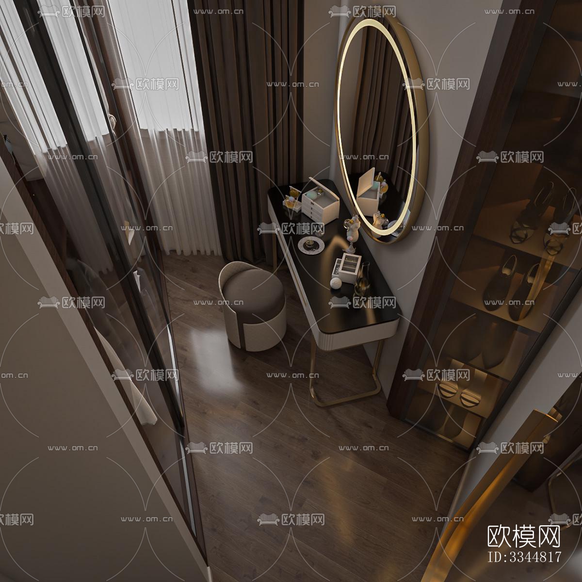 现代卧室效果图下载（渲染图8）