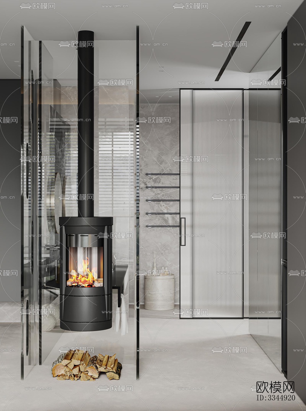 现代卧室效果图下载（渲染图6）