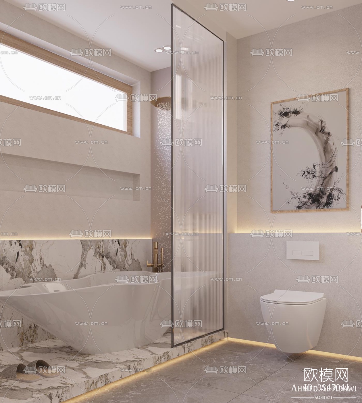 现代卫生间效果图下载（渲染图4）