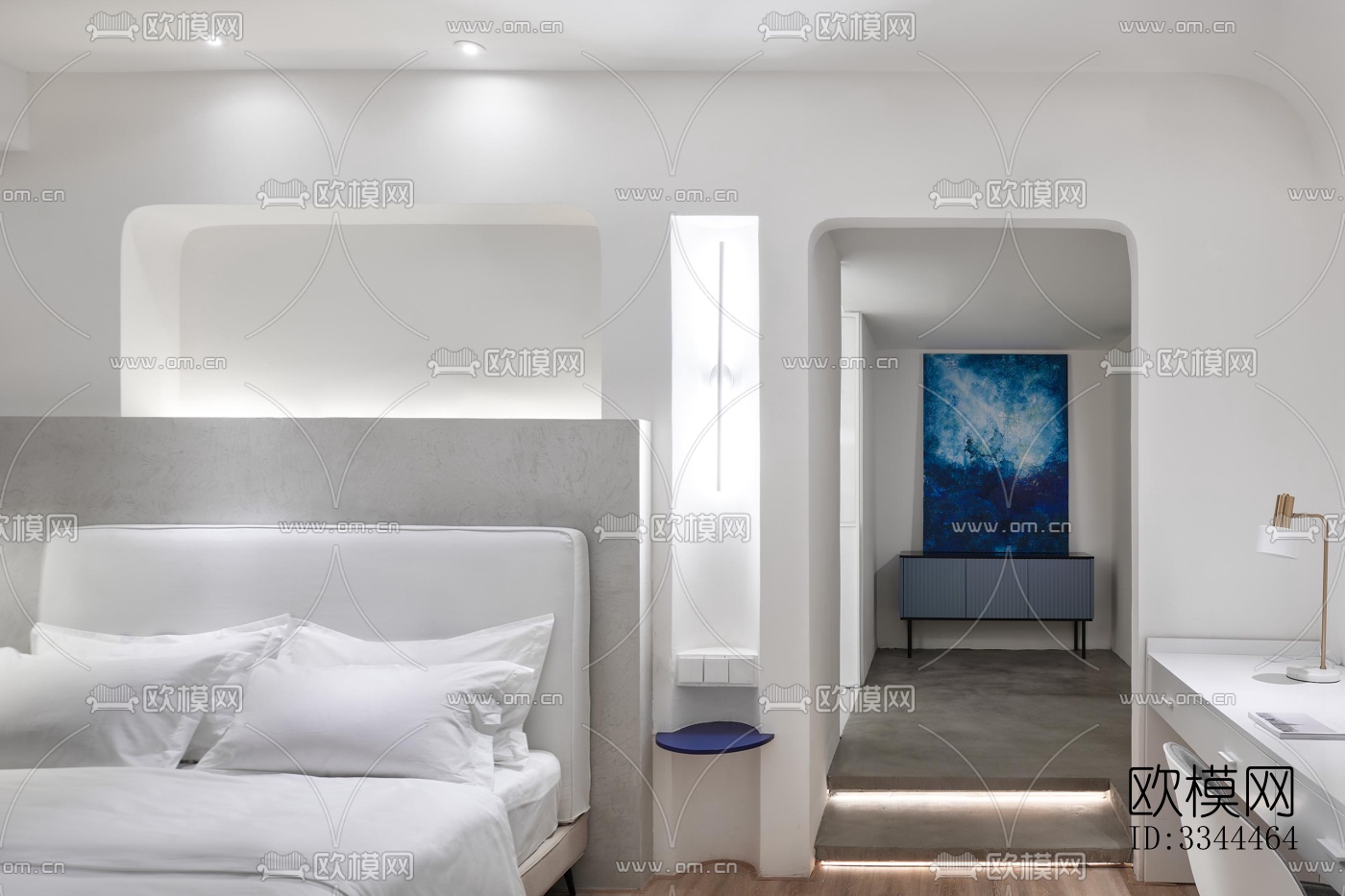 现代卧室效果图下载（渲染图3）