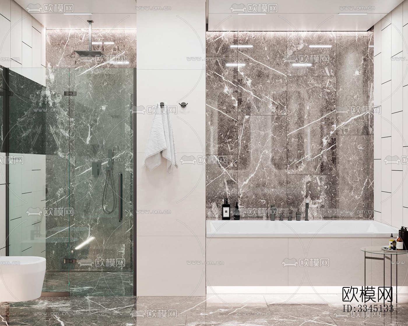 现代卫生间效果图下载（渲染图7）