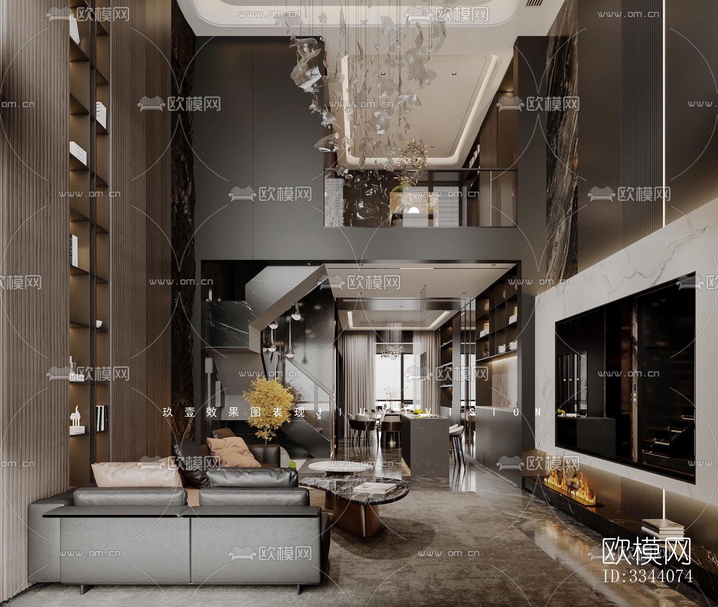 现代别墅效果图下载（渲染图17）