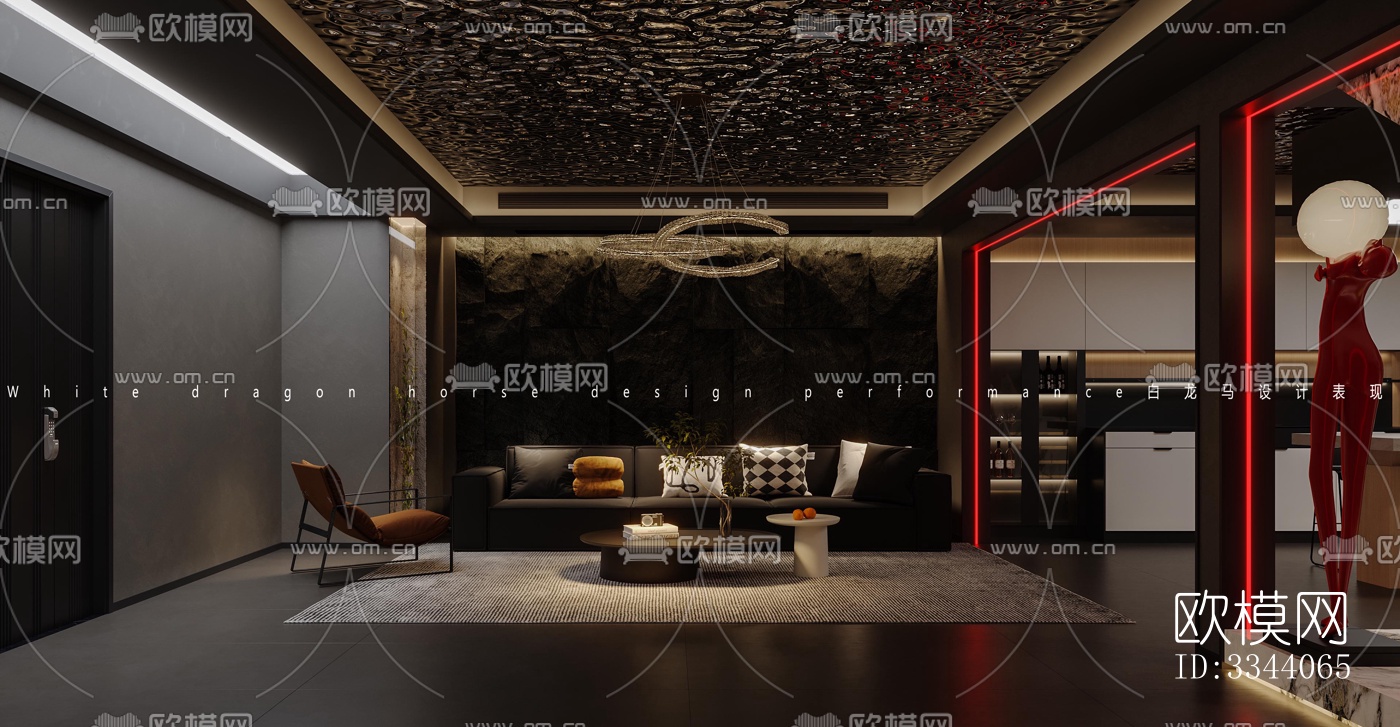 现代别墅效果图下载（渲染图1）