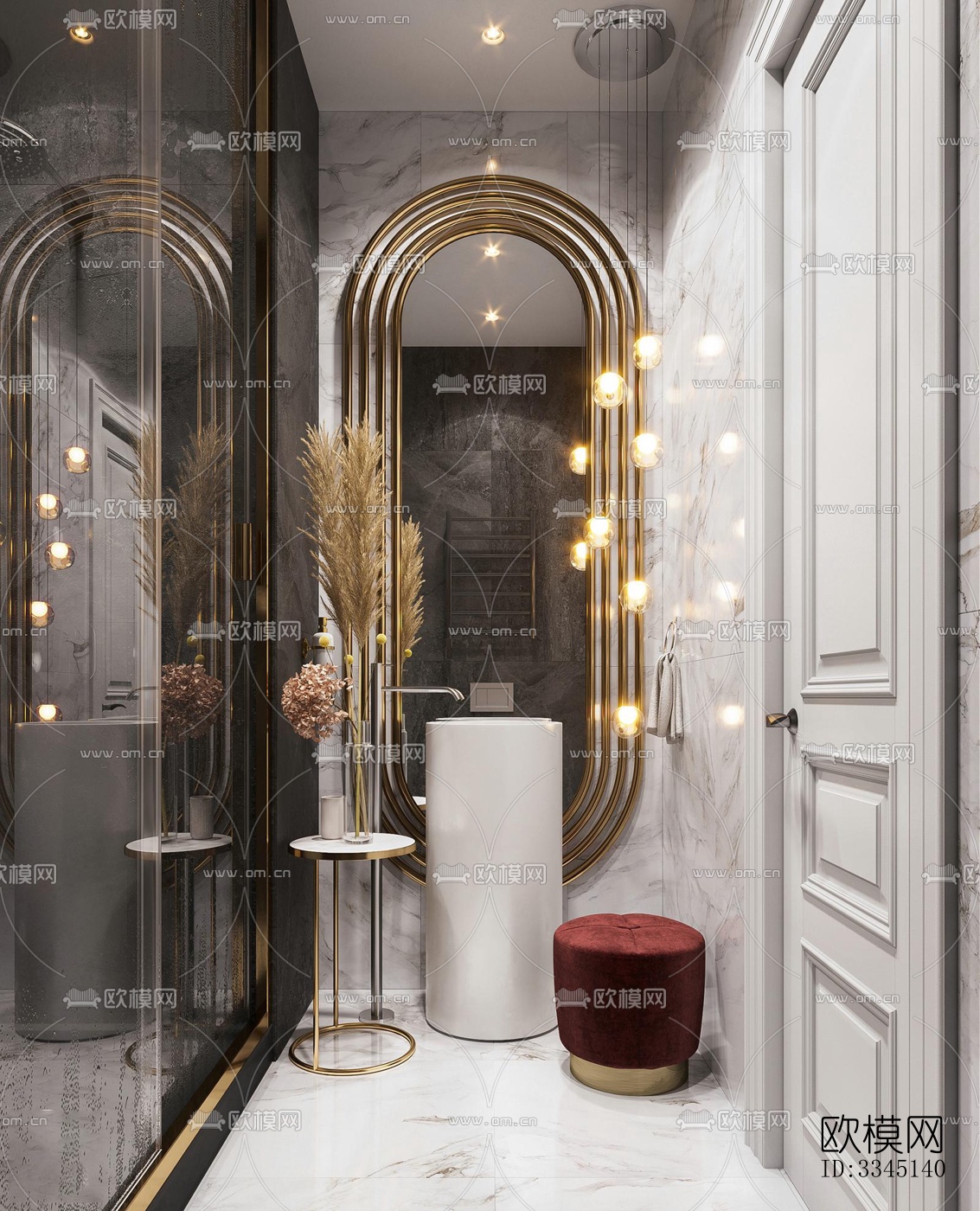 现代卫生间效果图下载（渲染图14）