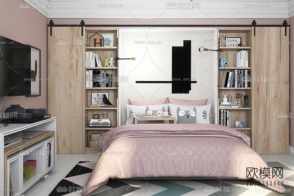 现代卧室效果图下载（渲染图5）