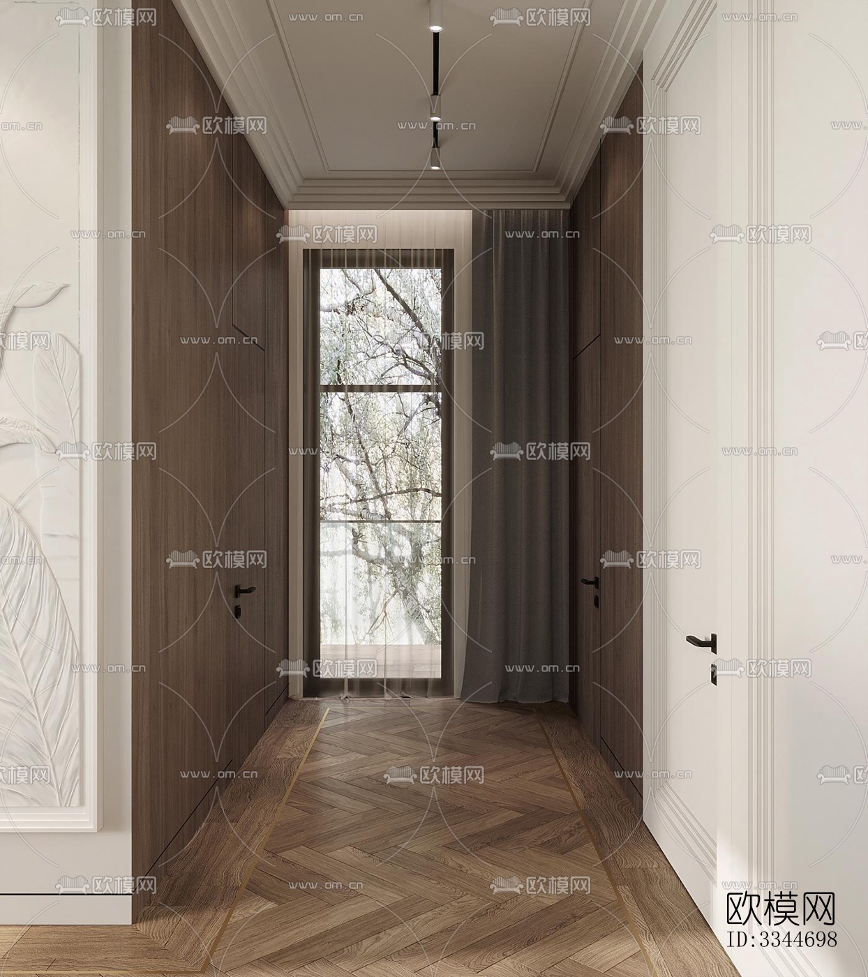 现代卧室效果图下载（渲染图1）