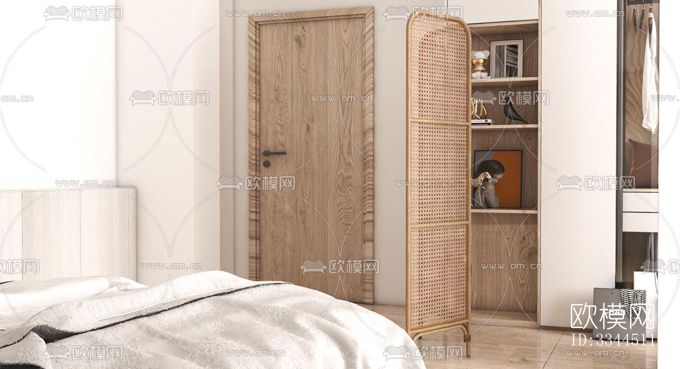 现代卧室效果图下载（渲染图10）