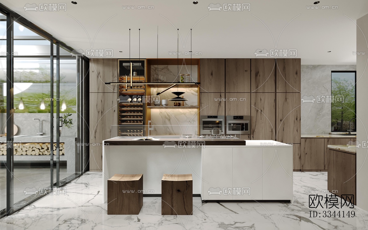 现代别墅效果图下载（渲染图4）